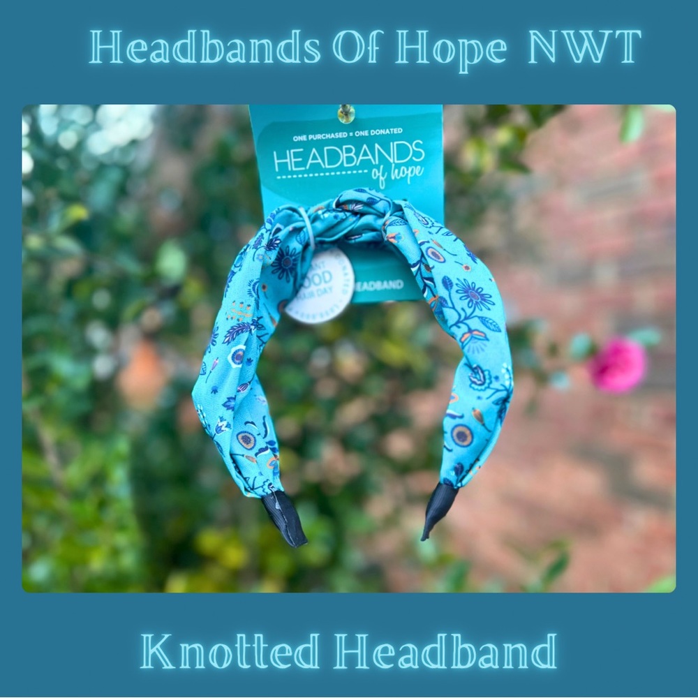 Headbands Of Hope NWT Floral Knotted Headband - Teal